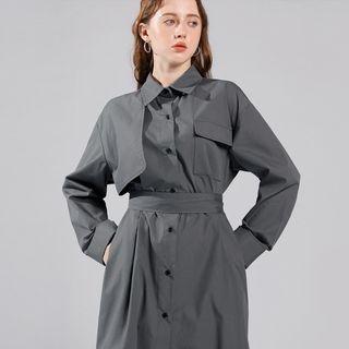 [lovb] Trench Style Long Shirtdress