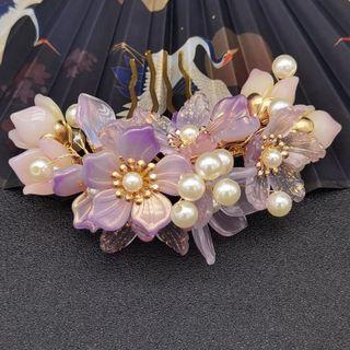 Flower Faux Pearl Hair Stick 1 Pcs - M116 - Hair Stick - One Size