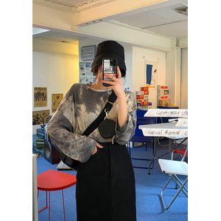 Drop-shoulder Tie-dye T-shirt