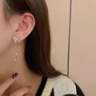 Butterfly Chain Alloy Dangle Earring E4506 - 1 Pair - Gold - One Size