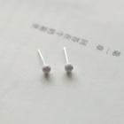 Ball Stud Earring 1 Pair - Silver - One Size
