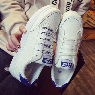 Lettering Lace Up Sandals