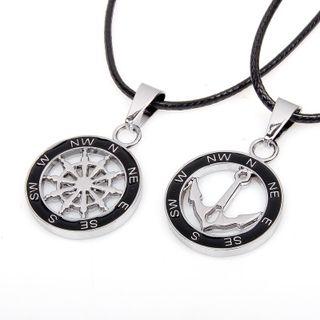 Couple Matching Compass Necklace