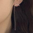 Non-matching Alloy Dangle Earring 1 Pair - Earring Backs - Silver - One Size