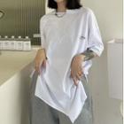 Short-sleeve Label T-shirt White - One Size