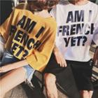 Couple Matching Lettering 3/4-sleeve T-shirt