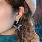 Chenille Alloy Heart & Star Dangle Earring