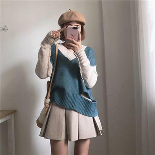 Two-tone Cut Out Sweater