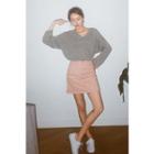 Fray-hem A-line Miniskirt