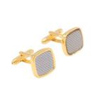 Simple Fashion Plated Gold Geometric Square Cufflinks Golden - One Size