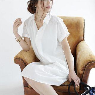 Short-sleeve Loose Fit Shirtdress