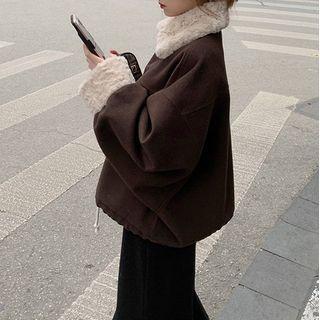 Loose-fit Cape Woolen Jacket