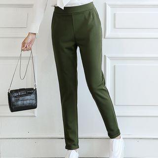 Elastic Waist Slim Fit Pants