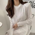 Lettuce-edge Textured Cropped Top