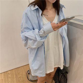 Plain Oversize Shirt / Short-sleeve T-shirt