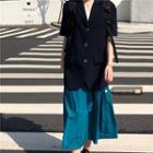 Single Breasted Blazer / Midi A-line Skirt