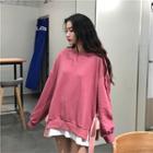 Mock Two-piece Tie-side Pullover