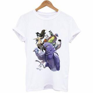Short-sleeve Parrot Print T-shirt