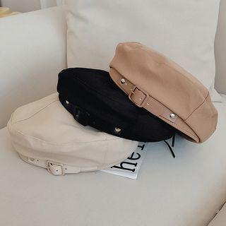Plain Belt Beret Hat