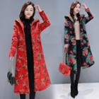 Hooded Floral Coat