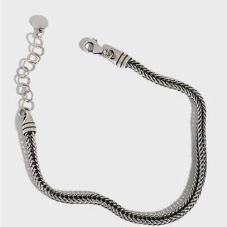 925 Sterling Silver Bracelet Retro Silver - One Size