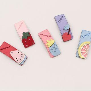 Fruit Faux Leather Hair Clip