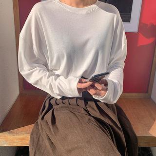 Long-sleeve Napped-shirt