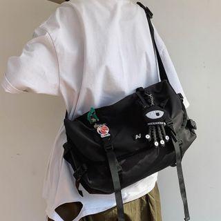 Plain Messenger Bag / Charm / Pin / Set