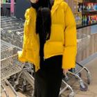 Hooded Padded Jacket Yellow - One Size
