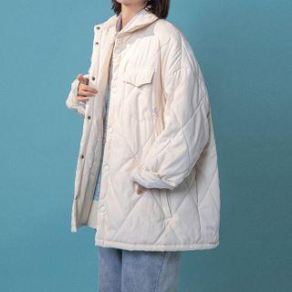 Argyle Padding Oversized Jacket