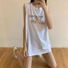 Mountain Print Sleeveless T-shirt