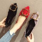 Fringed Buckled Pointed Flats