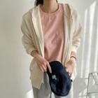 Basic Patch-pocket Zip-up Hoodie