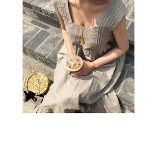 Square-neck Sleeveless Maxi Dress