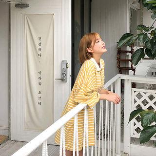 Striped Oversized Polo Shirt