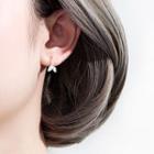 925 Sterling Silver Leaf Earring As Shown In Figure - One Size