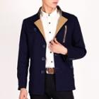 Mandarin-collar Buttoned Jacket