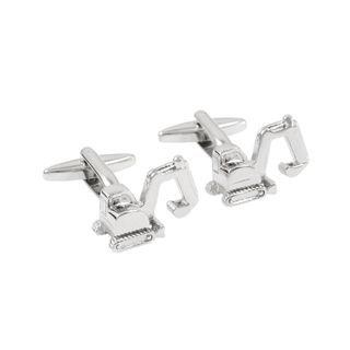Fashion Personality Fun Excavator Cufflinks Silver - One Size