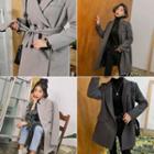 Peaked-lapel Belted Coat