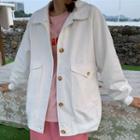 Buttoned Jacket Milky White - One Size