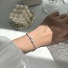 Glaze Heart Rhinestone Bracelet As Shown In Figure - One Size