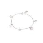 925 Sterling Silver Simple Fashion Freshwater Pearl Bracelet Silver - One Size