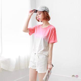 Short Sleeve Ombr  T-shirt