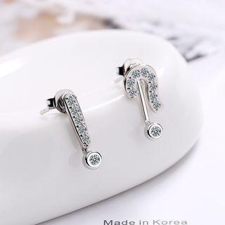 Rhinestone Symbol Ear Stud
