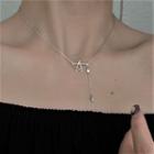 Star Sterling Silver Necklace 1pc - Silver - One Size
