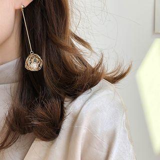 Geometric Dangle Earring 1 Pair - Gold - One Size