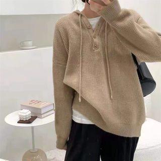 Long Sleeve Button-up Hoodie