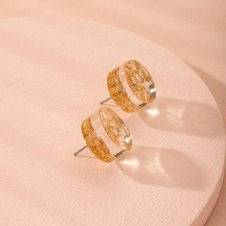 Dried Flower Resin Stud Earring