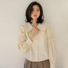 Crinkled Blouse Almond - One Size