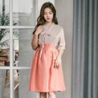 Hanbok Skirt ( Midi / Orange Brown )
